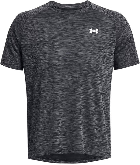 Under Armour UA Tech Texture Rød SS-BLK Sportstrøje til mænd - Sort - Hvid