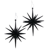 Boltze home deco vedhæng tove ã˜15xh15cm sort med glitter - 2 stk i pakken