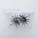 Boltze home deco vedhæng tove ã˜15xh15cm sort med glitter - 2 stk i pakken