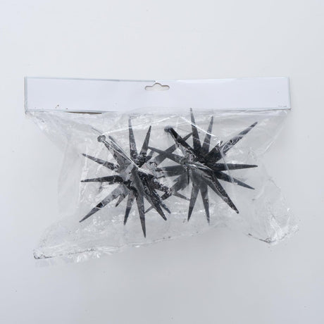 Boltze home deco vedhæng tove ã˜15xh15cm sort med glitter - 2 stk i pakken