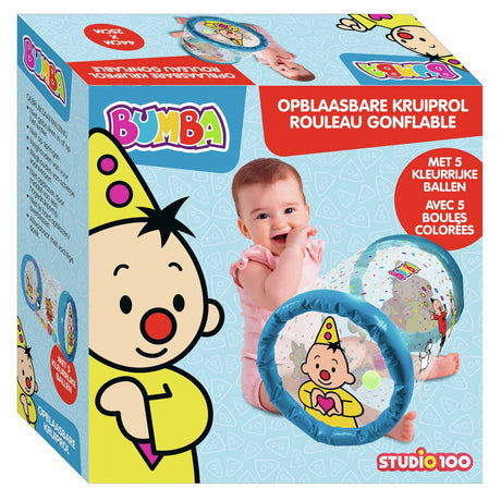 Bumba oppustelig crawler - konfetti - med 5 farverige bolde