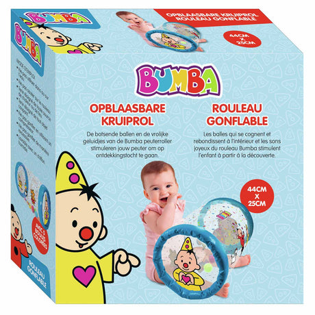 Bumba oppustelig crawler - konfetti - med 5 farverige bolde