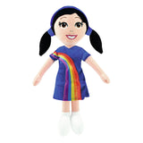 K3 marthe kæledukke - 30 cm - regnbuekjole
