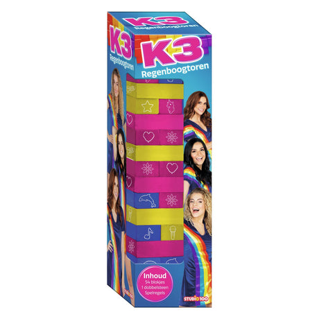 K3 regnbuetårn stak og balance spil