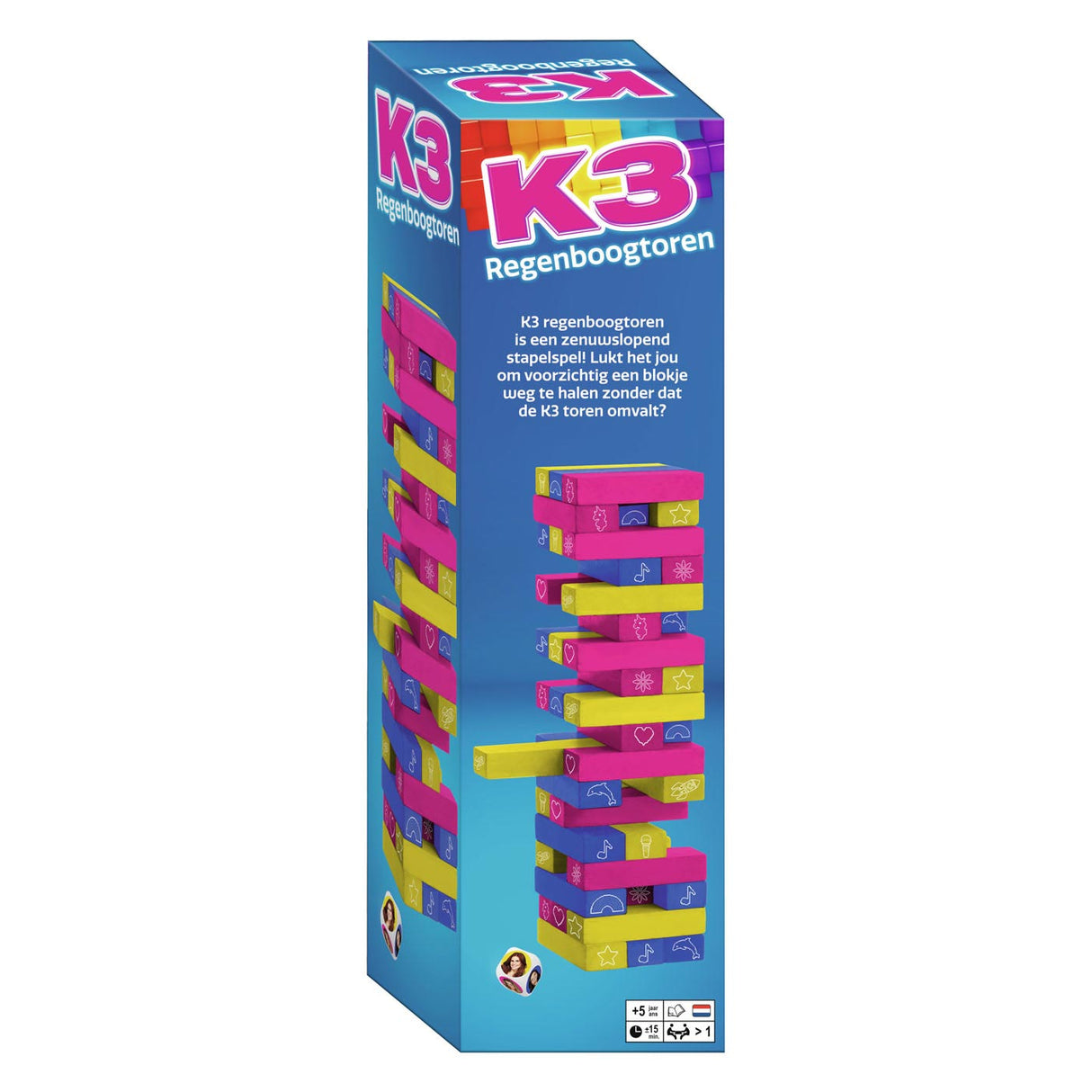 K3 regnbuetårn stak og balance spil