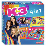 K3 spil - 4 i 1 spil - memo, domino, puslespil og lotto