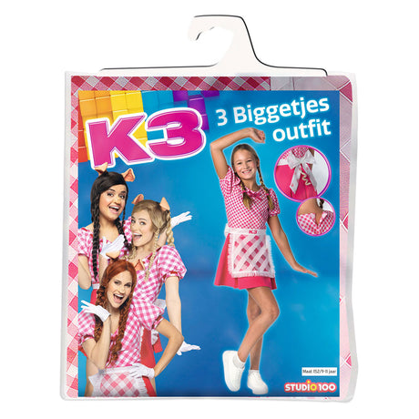 Studio 100 k3 fancy dress - 3 smågrise, 9-11 år