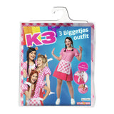 K3 fancy dress - de 3 små grise kostume - til voksne