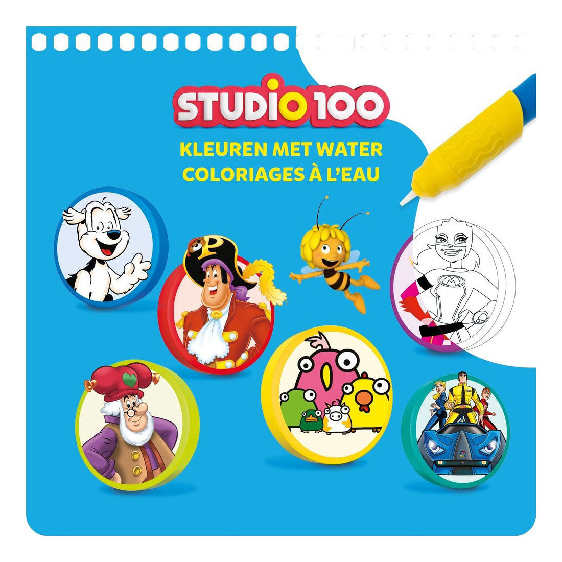 Studio 100 farver med vandmalebog