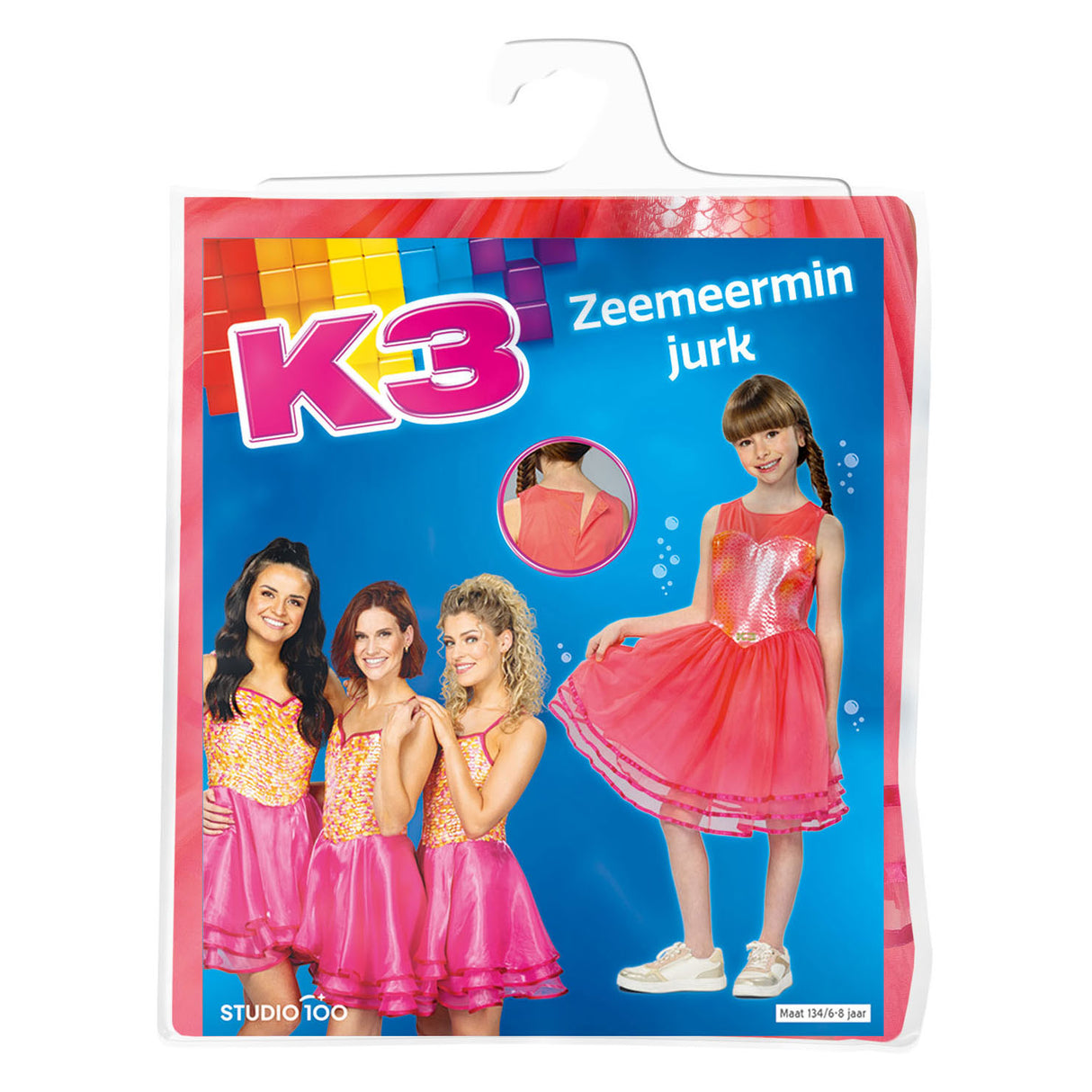 K3 fancy kjole - havfrue kjole, 6-8 år