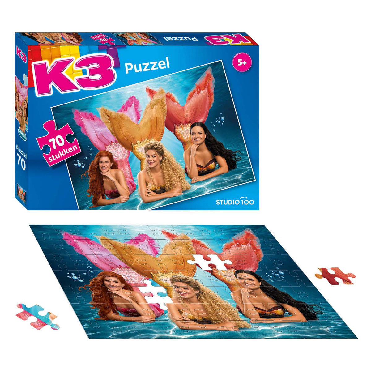 K3 puslespil - havfruens sang, 70 stk.