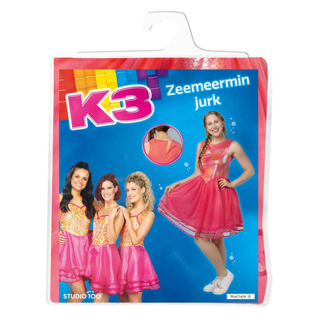 K3 fancy kjole - havfruekjole til voksne - størrelse 38