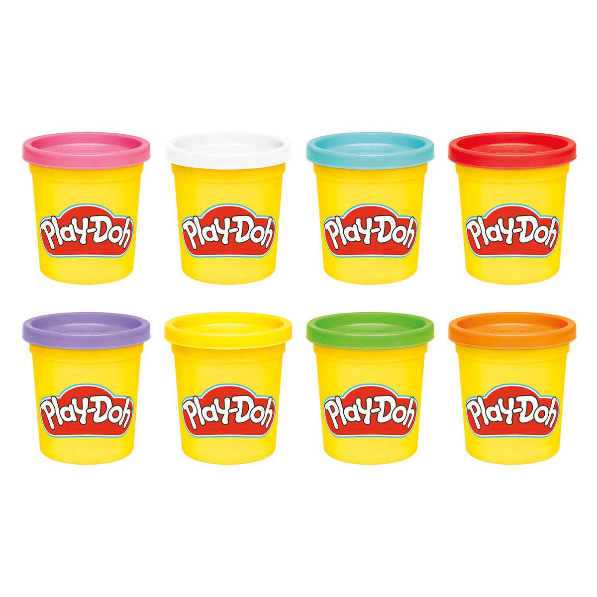 Play-doh regnbue - 8 lerpotter
