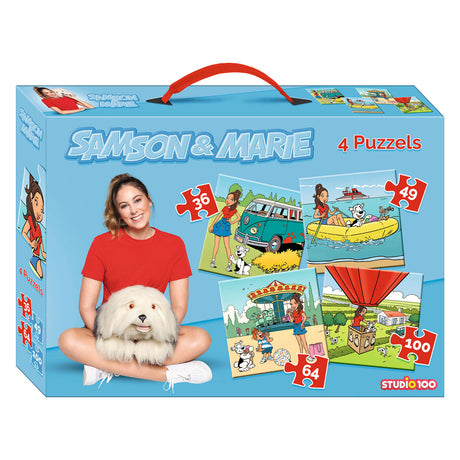 Samson Marie puslespil - 4 i 1 puslespil - 36 49 64 100 brikker