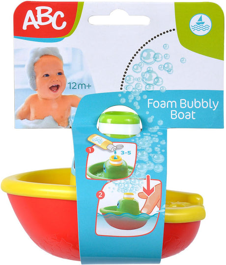 ABC boblebadebådslegetøj til badet - farverigt badelegetøj.