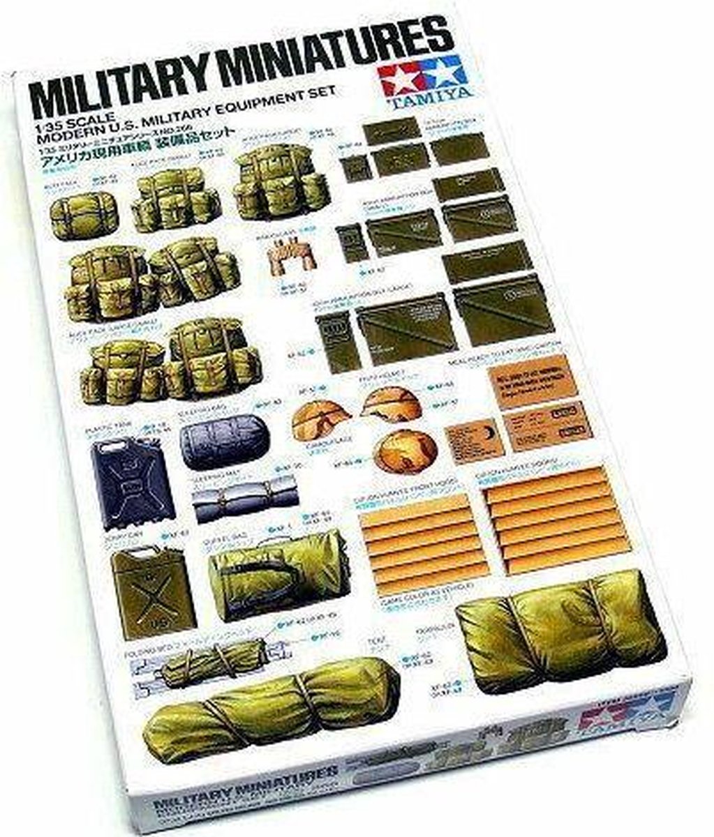 Tamiya modelsæt diorama - 35266 diorama sæt os militærudstyr moderne plastik - 1:35 - modelfremstilling