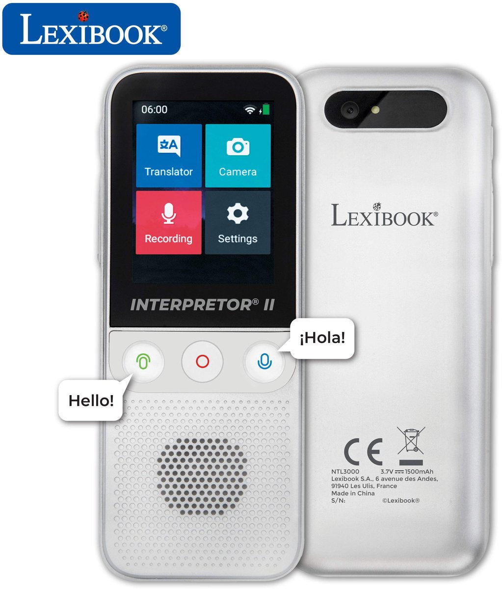 Lexibook interpretor® 2 - direkte tale a.i. oversætter 137 sprog