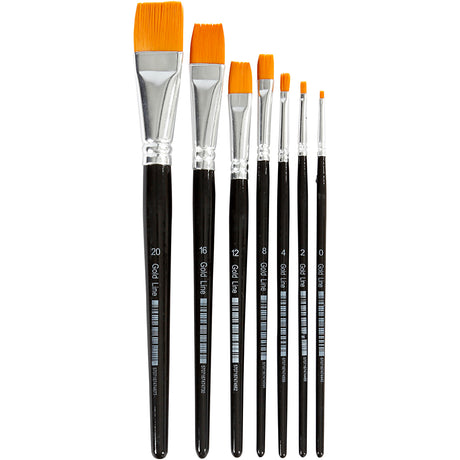 Creativ virksomhed http: www.cchobby.nl gold-line-penselen-size-0-2-4-8-12-16-20-l-16-5-21-cm-b-1-7-mm-flad-7-piece-1-box