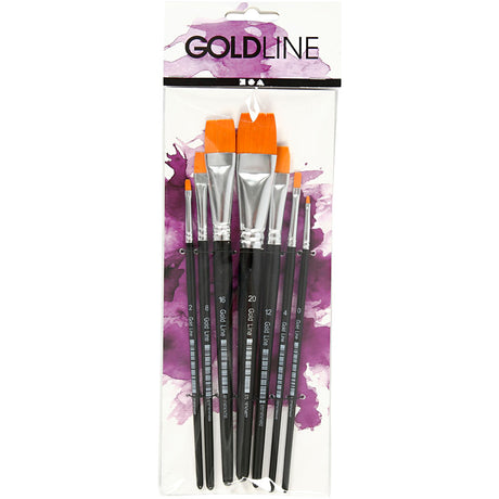 Creativ virksomhed http: www.cchobby.nl gold-line-penselen-size-0-2-4-8-12-16-20-l-16-5-21-cm-b-1-7-mm-flad-7-piece-1-box