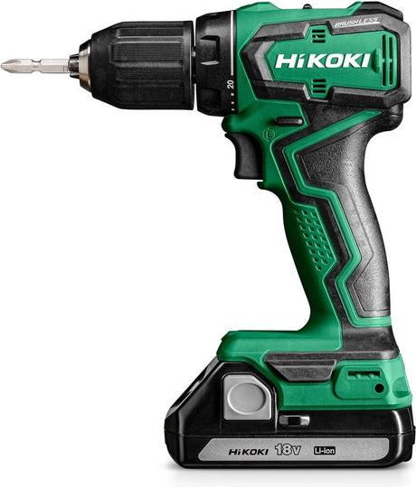 Hikoki ds18dd wrz akku bore-skruetrækker | 18v | 55nm | inklusive 2 batterier (2.0ah) og oplader | i hsc ii ds18ddwrz