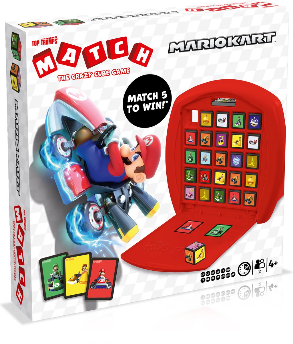 Vindende træk identitetsspil match 5 i træk super mario kart