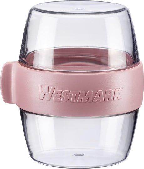Westmark pocket box mini, praktisk måltidsbeholder til på farten, ideel til yoghurt, frugt, grøntsager, snacks, 400 ml (2 x 200 ml), BPA-fri, pink