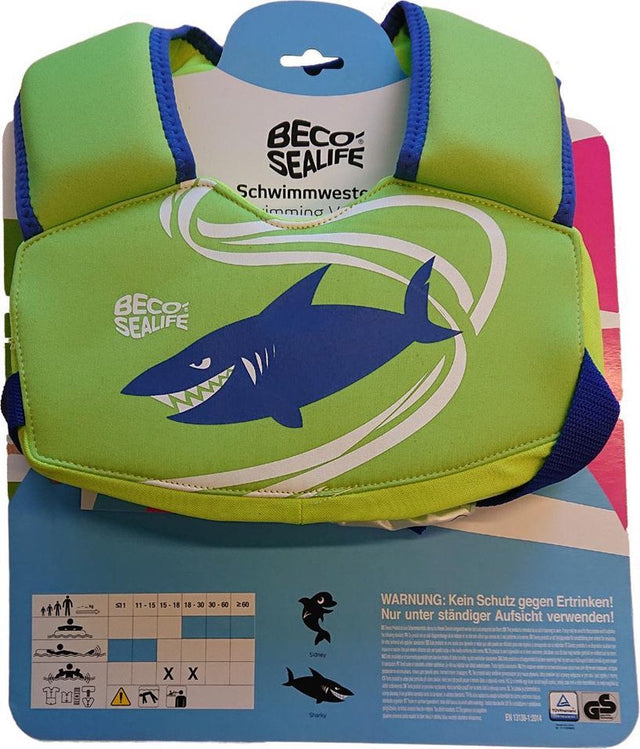 Beco-sealife® redningsvest easy fit - grøn - til børn 15-30 kg