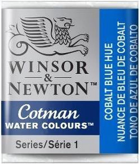 Winsor Newton W N Cotman akvarelmaling halvfarvet koboltblå nuance