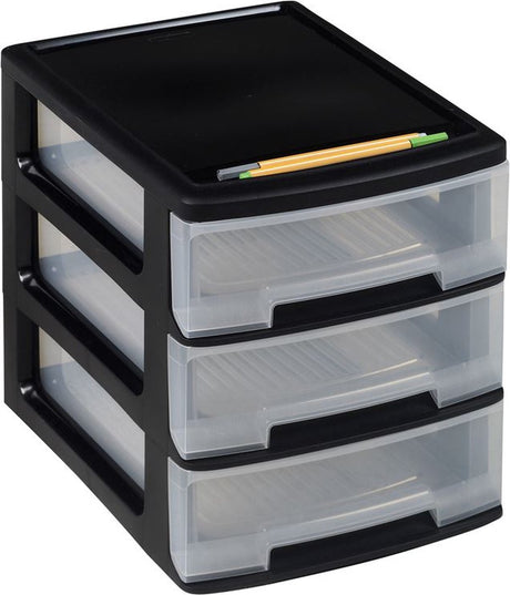 Curver babel skuffesystem a4 - 3x5l - 35x26,5x31,3 cm - sort