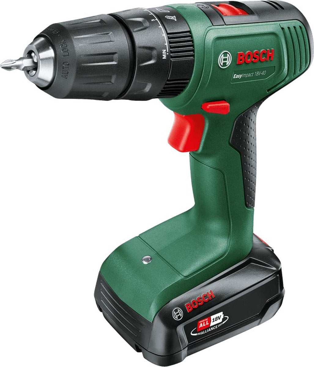 Bosch easyimpact 18v-40 akku slagboreskruetrækker - med 18 v batteri og oplader