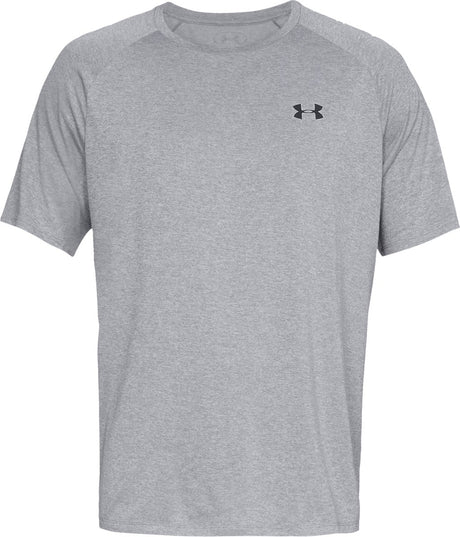 Under Armour UA Tech 2.0 SS Tee-Gry herre sportstrøje - Steel Light Heather - Sort