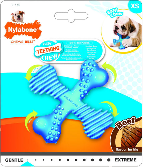 Nylabone flexi voor honden puppy teething x bone beef tot 7 kg