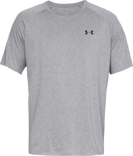Under Armour UA Tech 2.0 SS Tee-Gry herre sportstrøje - Steel Light Heather - Sort