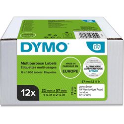 Dymo universaletiketter 11354 mat hvid