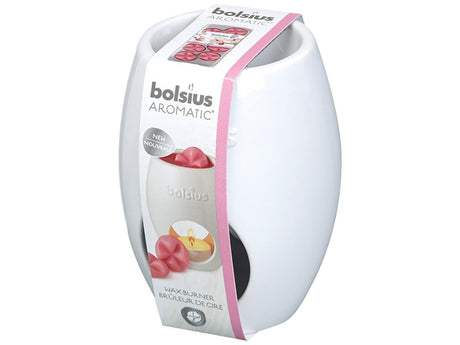 Bolsius aromatisk voksbrænder ellipse hvid