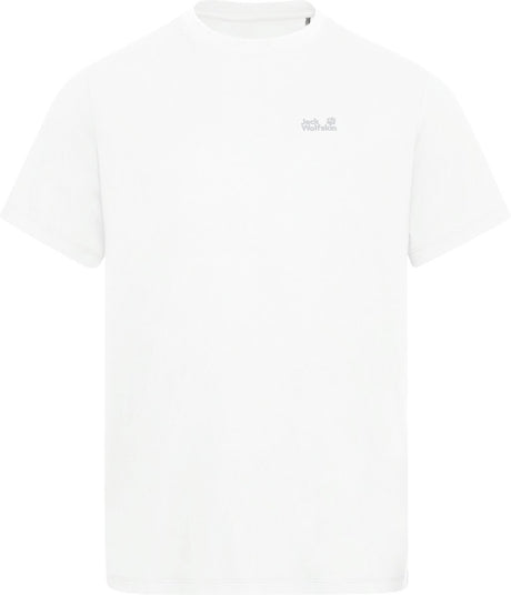 Jack wolfskin essential t m udendørs skjorte til mænd, stærk hvid