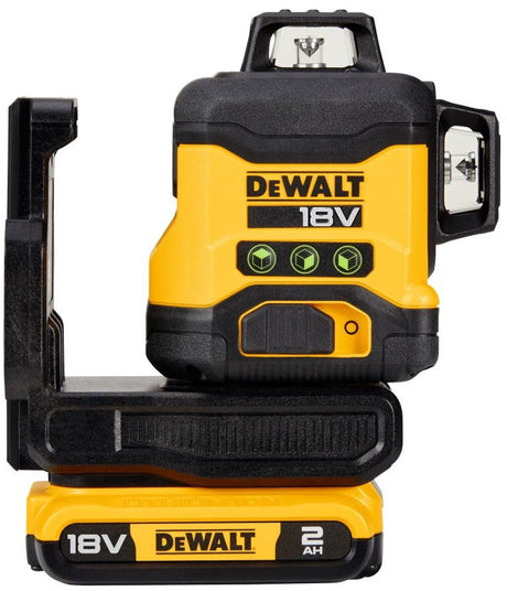 Dewalt dcle34031d1-qw selvnivellerende krydslinjelaser | 3x360° | grøn stråle | 18 volt | 1x 2.0ah li-ion + oplader - dcle34031d1-qw