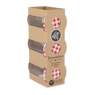 Syltetøjsglassæt 3 44 cl assorteret | 3 stk