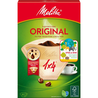 Melitta kaffefiltre 1x4 80 stk.