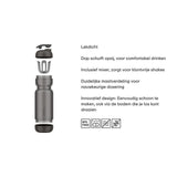 Mepal sports shake kop 800ml - fersken appelsin