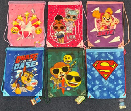 Gymnastiktaske 32x40cm 6 assorteret gymtaske 32x40cm 6 assorteret
