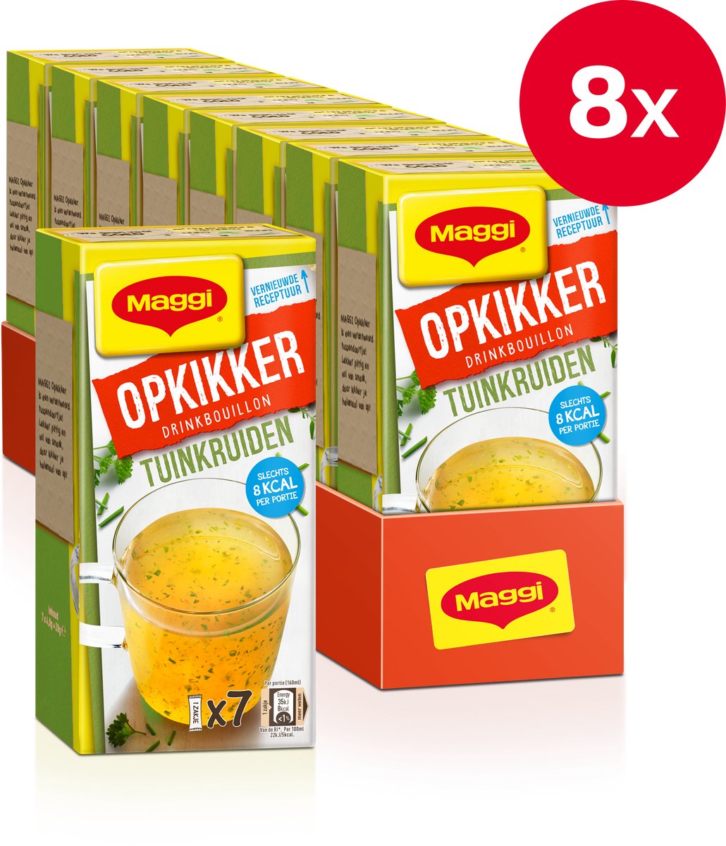 Maggi booster drikkebouillon haveurter - 8 æsker x 7 poser - værdipakke
