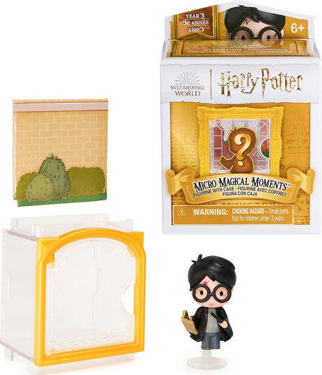 Harry Potter - mikromagiske øjeblikke - overraskelsesæske med 4 cm figur og udstillingsæske - stilarter kan variere