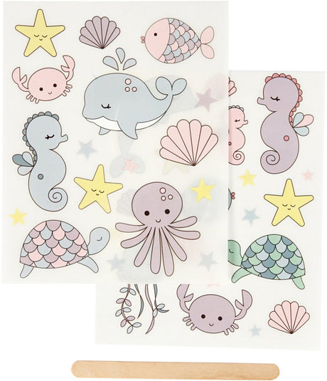 Creativ company cc rub-on klistermærke ocean 12x15 cm 2 ark