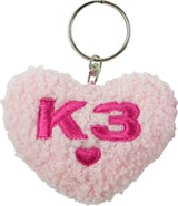 K3 nøglering plyshjerte