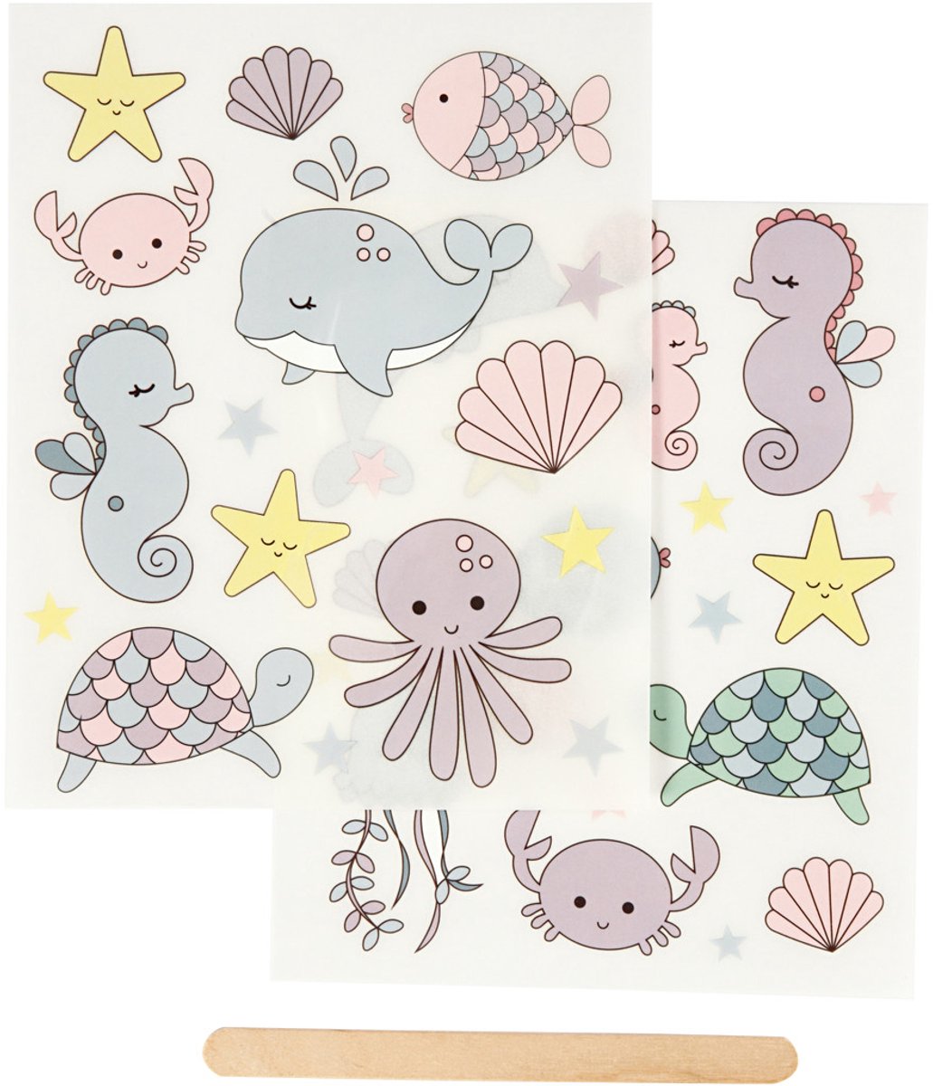 Creativ company cc rub-on klistermærke ocean 12x15 cm 2 ark