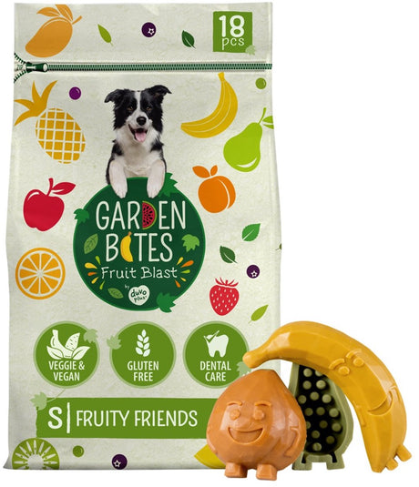 Havebid duvoplus - frugtagtige venner hundesnacks - hundegodbidder - vegetarisk glutenfri - små 18 stk.