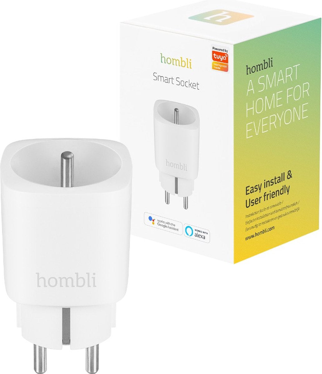 Hombli slimme franse stekker – wifi – energiemeter via mobiele app