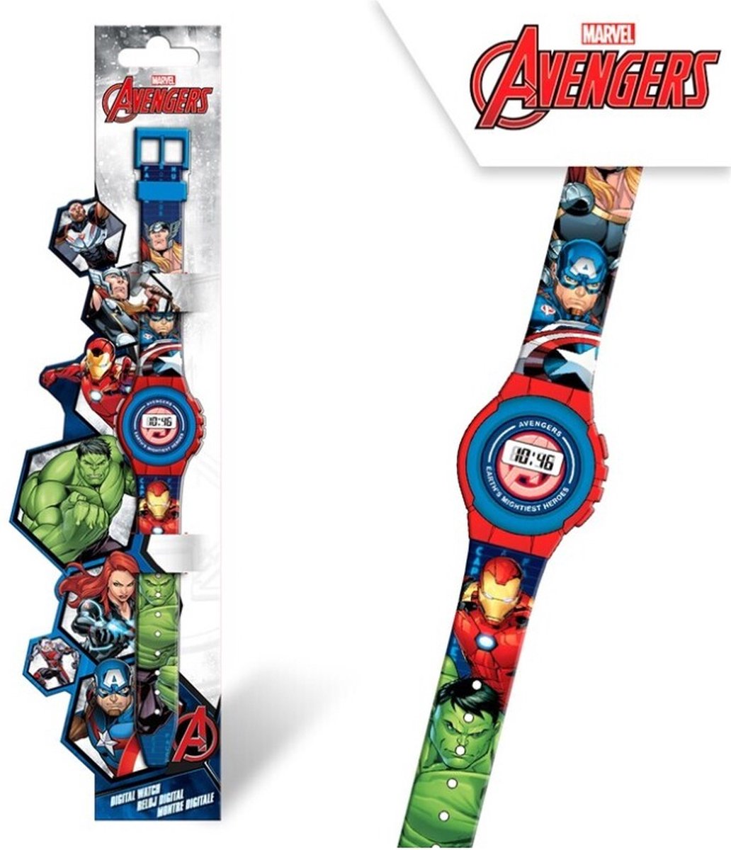 Accutime marvel avengers digitalur - rød blå