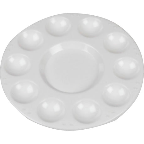 Creativ firmapalette, rund palette med 11 rum, d 17 cm, hvid, 10 stk. 1 æske